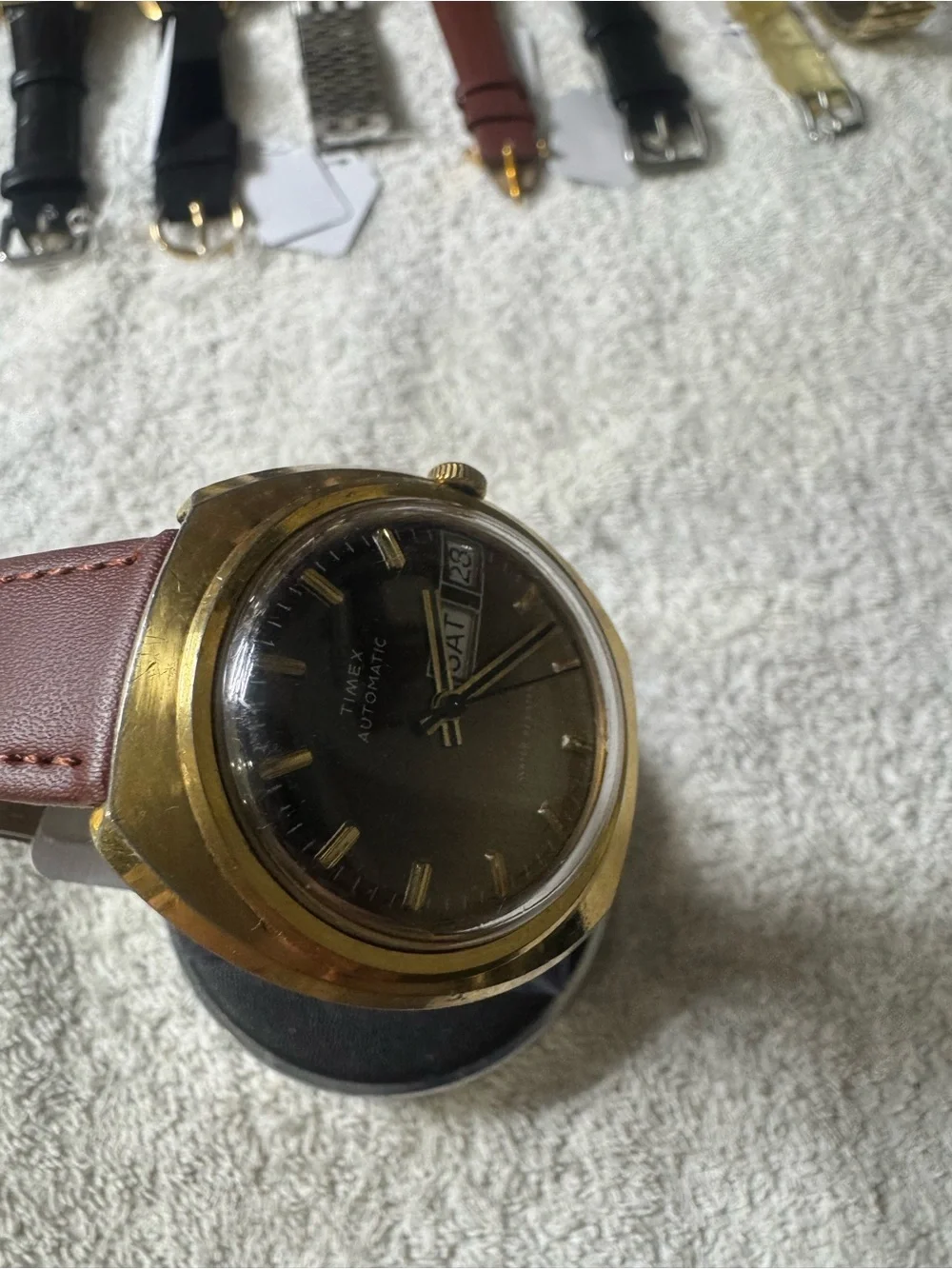 Timex Gold-Tone Case Brown Dial Men's Watch